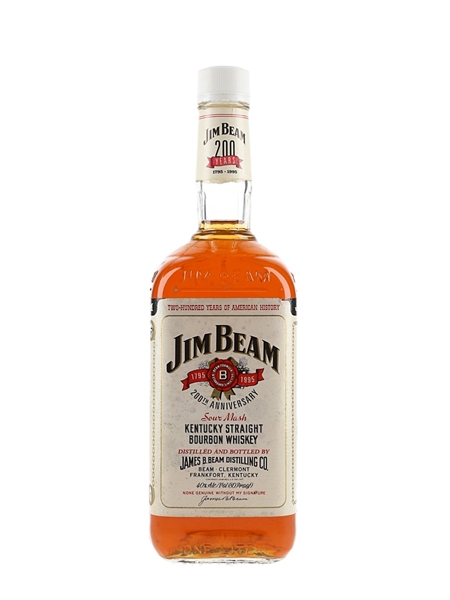 Jim Beam White Label 4 Year Old Bottled 1990s - 200th Anniversary 100cl / 40%