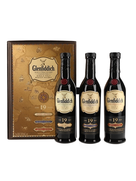 Glenfiddich 19 Year Old Age of Discovery Set  3 x 20cl / 40%