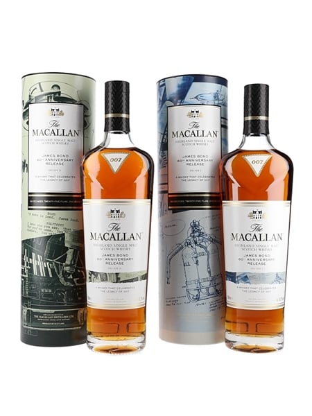 Macallan James Bond 60th Anniversary, Decade I & Decade II 2 x 70cl / 43.7%