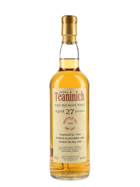 Teaninich 1982 27 Year Old Bottled 2010 - Bladnoch Forum 70cl / 49.2%