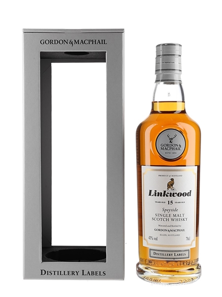 Linkwood 15 Year Old Distillery Labels Bottled 2019 - Gordon & MacPhail 70cl / 43%