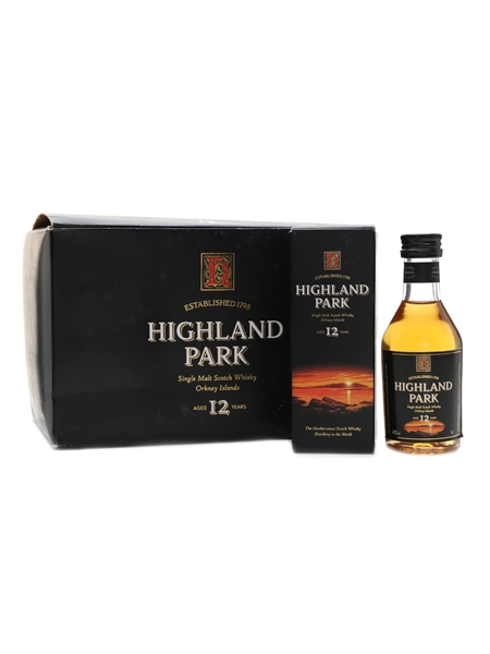 Highland Park 12 Year Old Miniatures  12 x 5cl / 40%