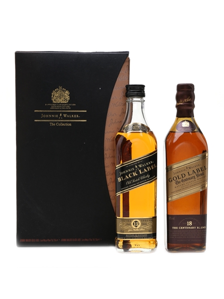 Johnnie Walker The Collection Black Label 12 Year Old & Gold Label 18 Year Old 2 x 20cl