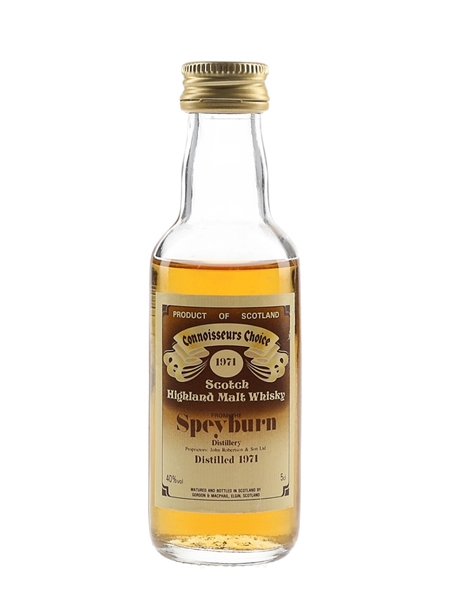 Speyburn 1971 Connoisseurs Choice Bottled 1980s - Gordon & MacPhail 5cl / 40%