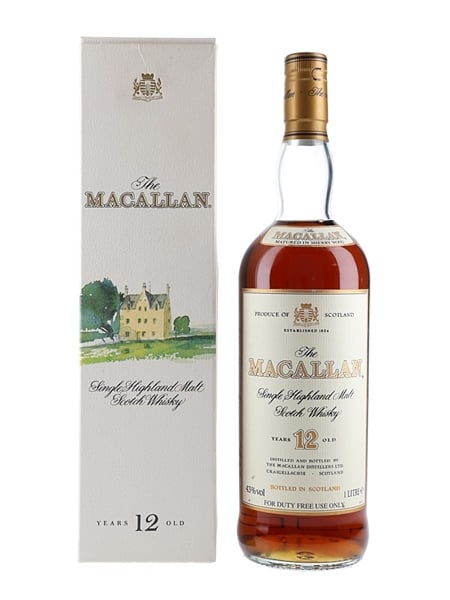 Macallan 12 Year Old Bottled 1980s - Duty Free 100cl / 43%