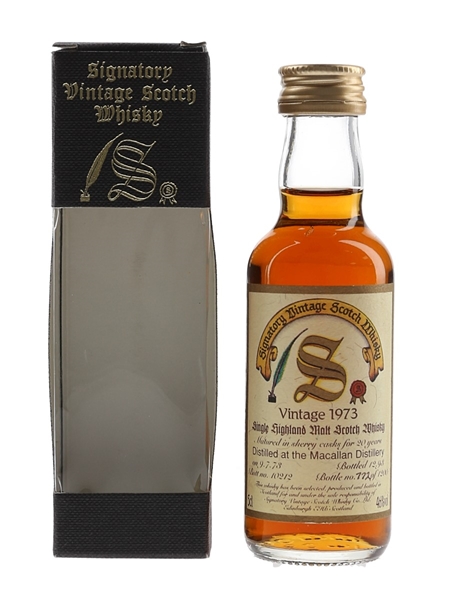 Macallan 1973 20 Year Old Bottled 1993 - Signatory Vintage 5cl / 46%