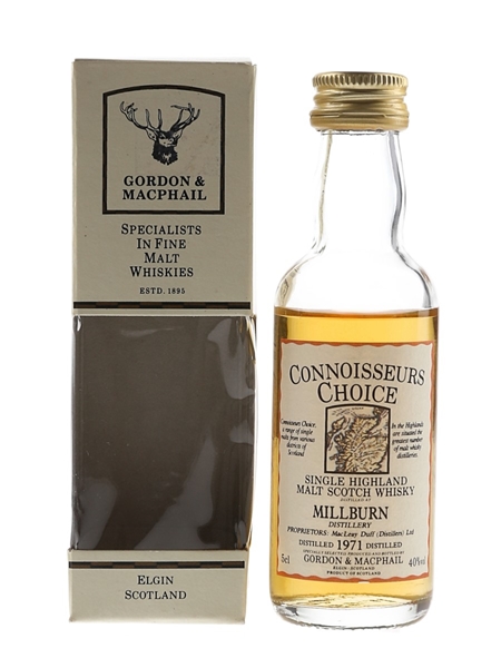 Millburn 1971 Connoisseurs Choice Bottled 1990s - Gordon & MacPhail 5cl / 40%