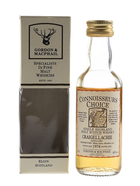 Craigellachie 1974 Connoisseurs Choice Bottled 1990s - Gordon & MacPhail 5cl / 40%