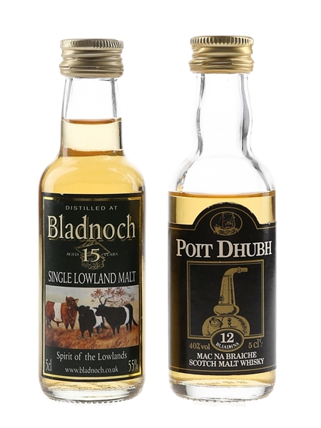 Bladnoch 15 Year Old & Poit Dhubh 12 Year Old  2 x 5cl