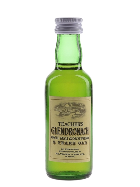 Glendronach 8 Year Old Bottled 1980s - Wm Teacher & Sons 5cl