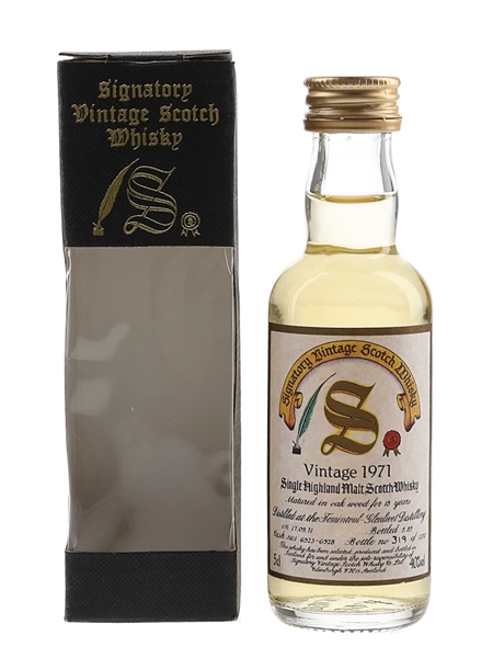 Tomintoul Glenlivet 1971 18 Year Old Botted 1989 - Signatory Vintage 5cl / 40%