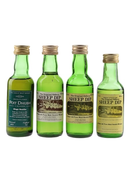 Poit Dhubh & Sheep Dip Bottled 1980s-1990s 4 x 5cl