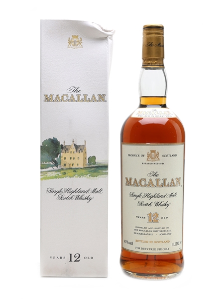 Macallan 12 Year Old Bottled 1980s - Duty Free Use Only 100cl / 43%