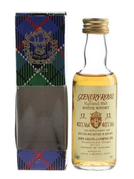 Glenury Royal 12 Year Old Bottled 1990s - Gordon & MacPhail 5cl / 40%