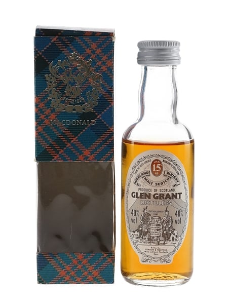 Glen Grant 15 Year Old Bottled 1980s - Gordon & MacPhail 5cl / 40%