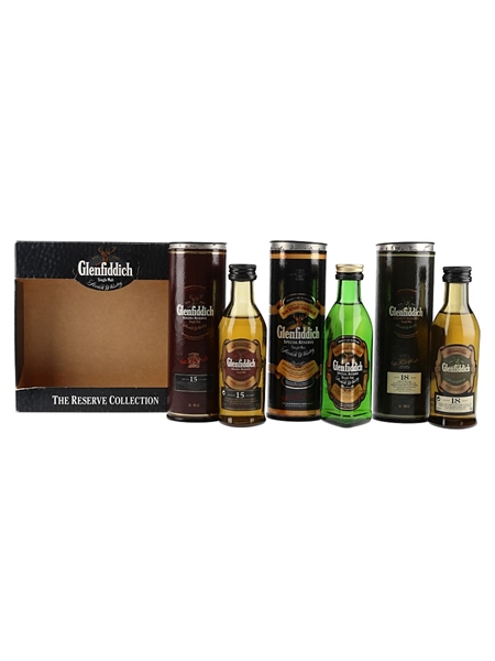 Glenfiddich Reserve Collection Special Reserve, 15 & 18 Year Old 3 x 5cl / 40%