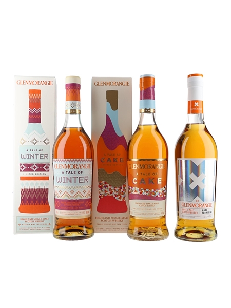 Glenmorangie A Tale Of Cake, Tale Of Winter & Glenmorangie X  3 x 70cl