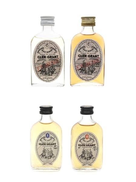 Glen Grant 7, 8 & 10 Year Old Miniatures Gordon & MacPhail 2 x 4.7cl & 2 x 5cl