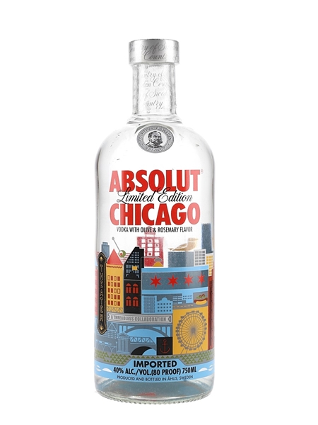 Absolut Chicago 2013 Edition Olive & Rosemary Flavour 75cl / 40%