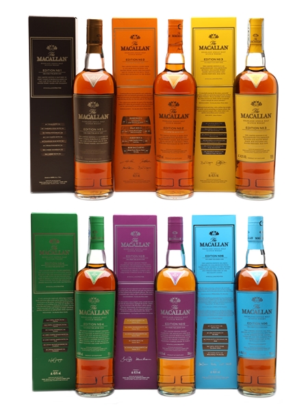 Macallan Editions Collection Edition No.1 - No.6 6 x 70cl