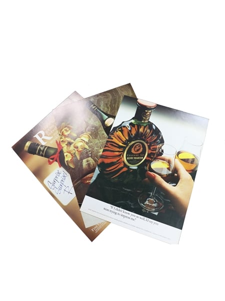 Remy Martin & Courvoisier Advertising Prints 1980s 6 x 23cm x 32cm