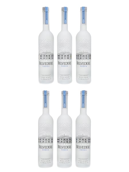 Belvedere Vodka Six Bottles 6 x 70cl / 40%