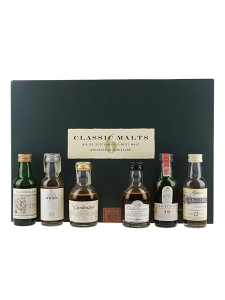 Classic Malts Of Scotland Miniatures Set Talisker, Oban, Glenkinchie, Dalwhinnie, Lagavulin (White Horse Distillers) & Cragganmore 6 x 5cl