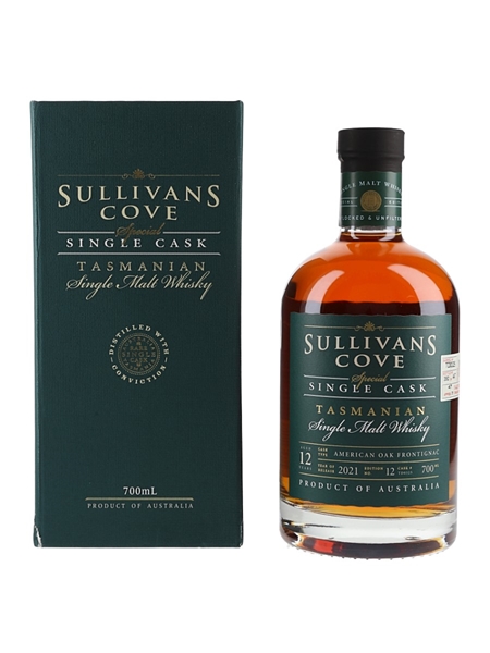 Sullivans Cove 2008 12 Year Old Single Cask No.TD0325 Bottled 2021 - Edition No. 12 70cl / 47%