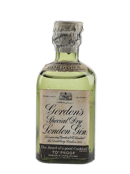 Gordon's Special Dry London Gin Spring Cap Bottled 1940s-1950s 5cl / 40%