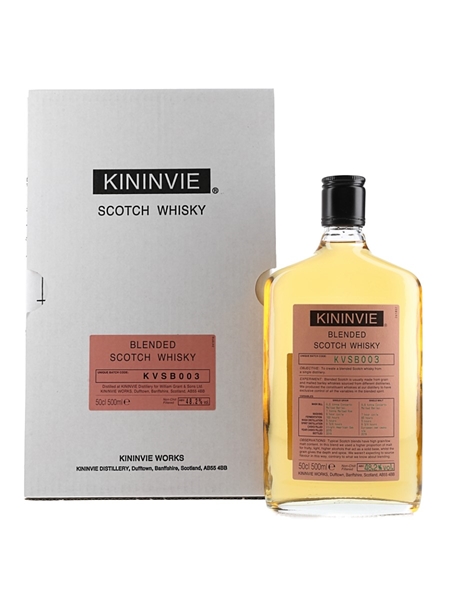 Kininvie 2015 Blended Scotch Whisky Batch KVSB003 Bottled 2019 50cl / 48.2%