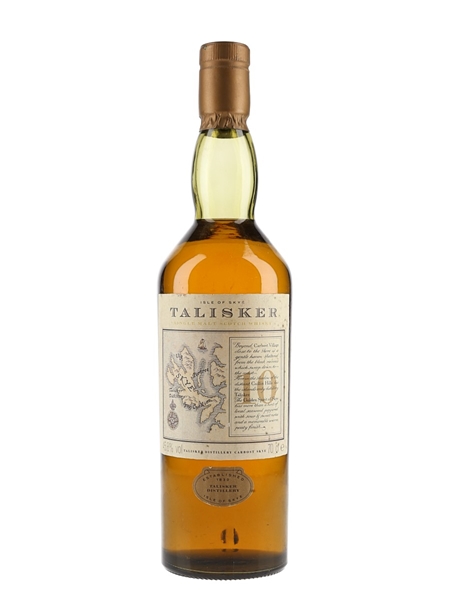 Talisker 10 Year Old Bottled 1990s - Map Label 70cl / 45.8%