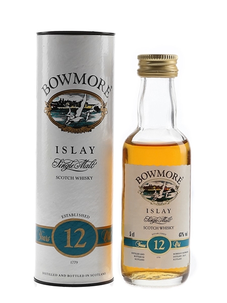 Bowmore 12 Year Old Bottled 1990s 5cl / 43%