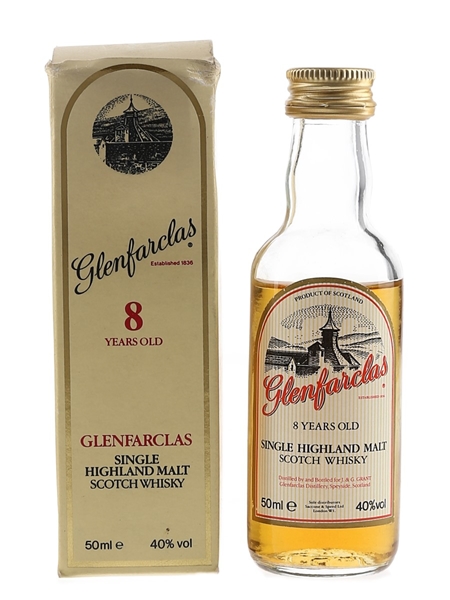 Glenfarclas 8 Year Old Bottled 1980s - Saccone & Speed 5cl / 40%