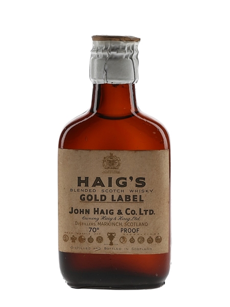 Haig's Gold Label Spring Cap Bottled 1950s 5cl / 40%