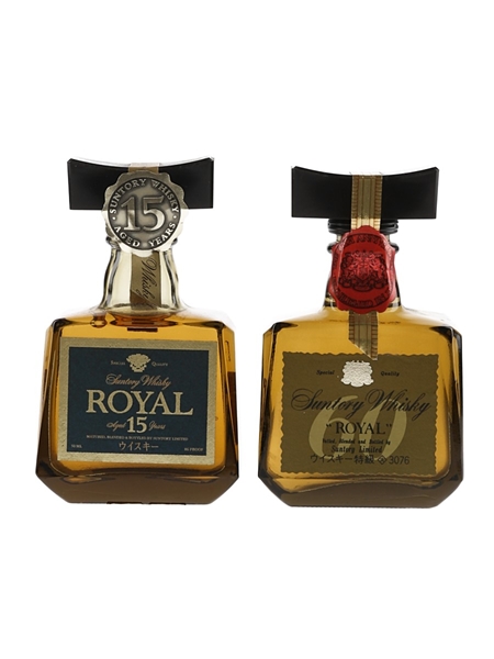 Suntory Royal 60 & Royal 15 Year Old Bottled 1980s-1990s 2 x 5cl / 43%