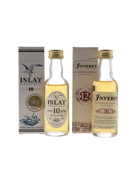 Islay Single Malt 10 Year Old & Inverey Highland Single Malt 12 YO Marks & Spencer 2 x 5cl / 40%