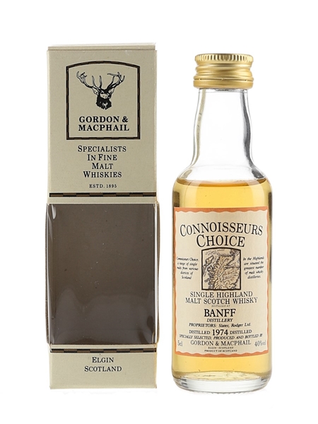 Banff 1974 Connoisseurs Choice Bottled 1990s - Gordon & MacPhail 5cl / 40%