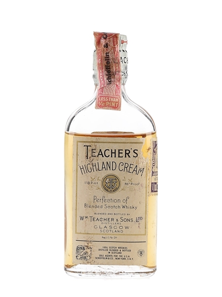 Teacher's Highland Cream Bottled 1940s-1950s - Schieffelin & Co. 4.7cl / 43%