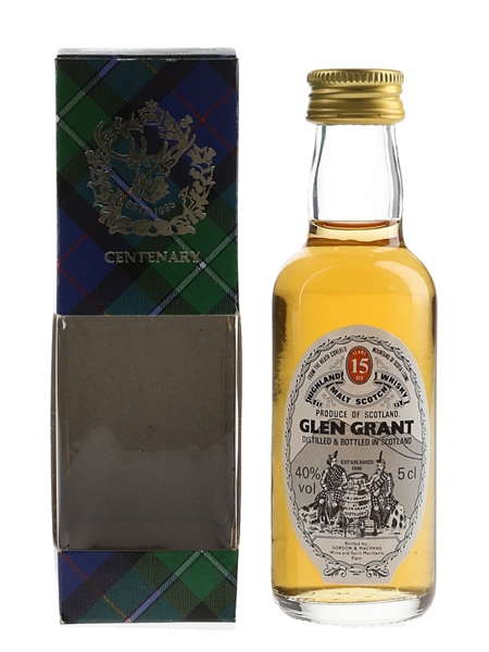 Glen Grant 15 Year Old Bottled 1990s - Gordon & MacPhail 5cl / 40%