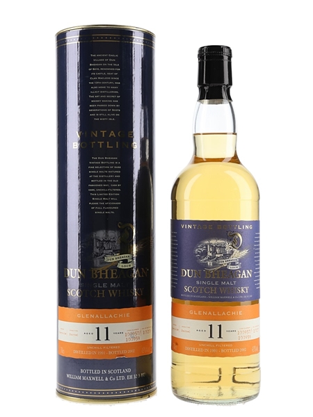 Glenallachie 1991 11 Year Old Bottled 2002 - Dun Bheagan 70cl / 43%