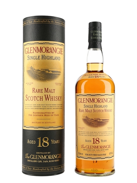 Glenmorangie 18 Year Old Bottled 1990s - Duty Free 100cl / 43%