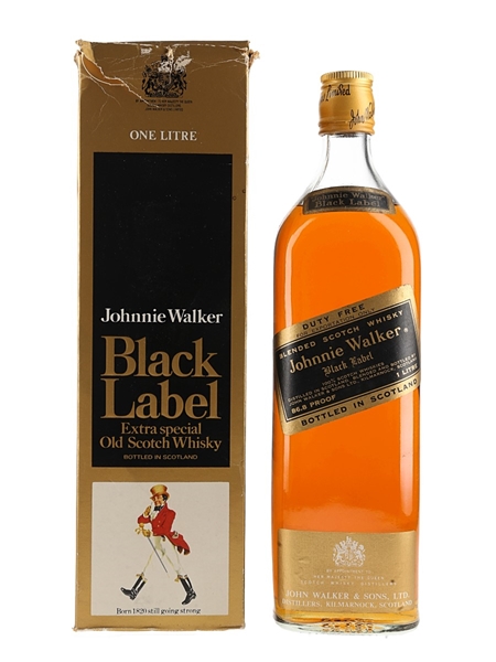 Johnnie Walker Black Label Extra Special Bottled 1970s - Duty Free 100cl / 43.3%