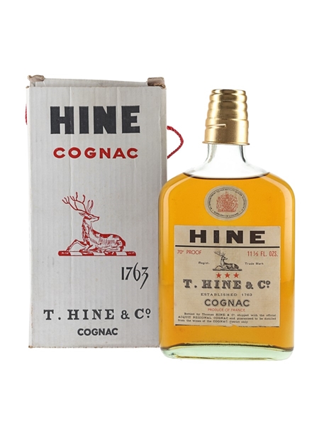 Hine 3 Star Bottled 1960s 34cl / 40%