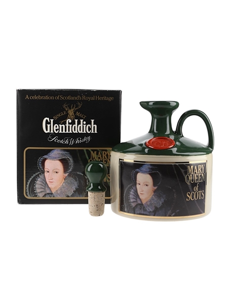 Glenfiddich Scottish Royalty Ceramic Jug Bottled 1980s - Mary Queen Of Scots 75cl / 43%