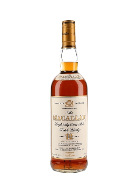 Macallan 12 Year Old Bottled 1990s - Remy Amerique 75cl / 43%