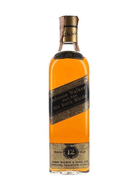 Johnnie Walker Black Label 12 Year Old Bottled 1970s - Wax & Vitale 75cl / 40%