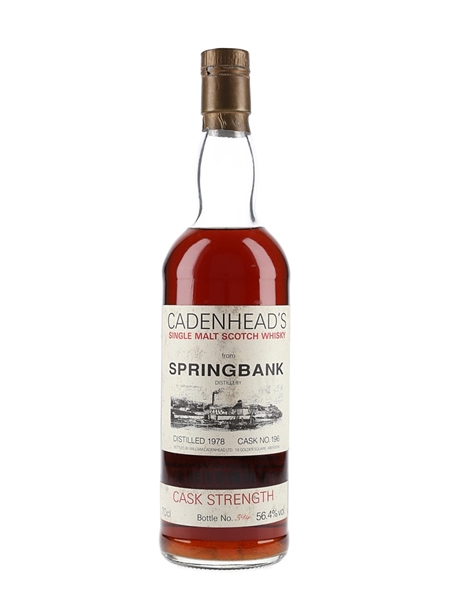 Springbank 1978 Cask No.196 Cadenhead's White Label 70cl / 56.4%