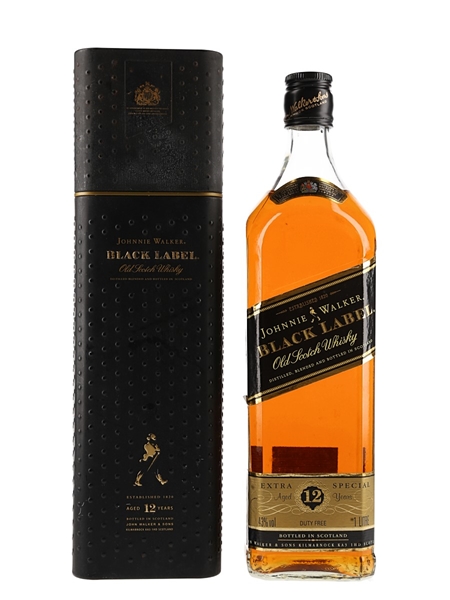 Johnnie Walker Black Label Extra Special 12 Year Old Bottled 1990s - Duty Free 100cl / 43%