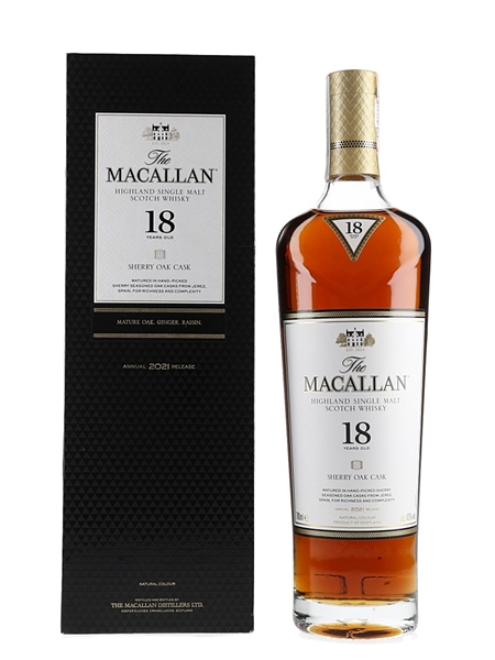 Macallan 18 Year Old Sherry Oak Annual 2021 Release 70cl / 43%