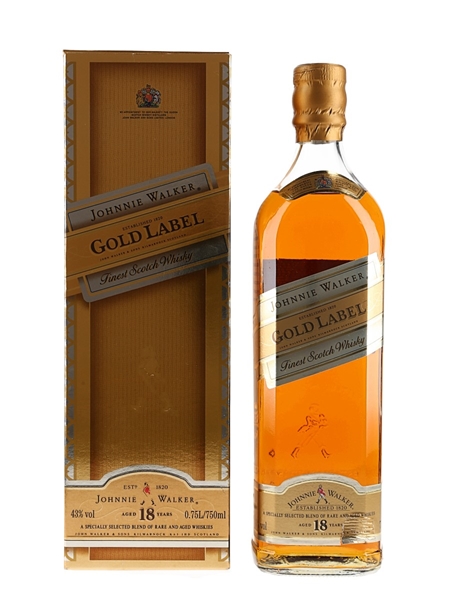 Johnnie Walker Gold Label 18 Year Old Bottled 1990s 75cl / 43%